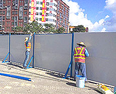 旭東深圳白茫檢查站活動圍墻